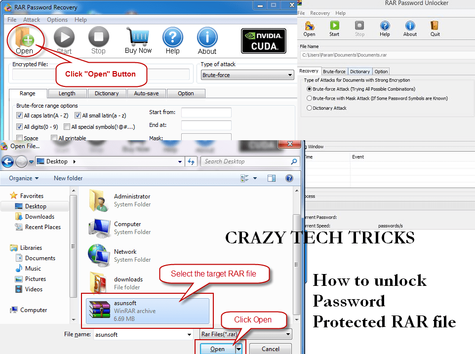 unlock rar file
